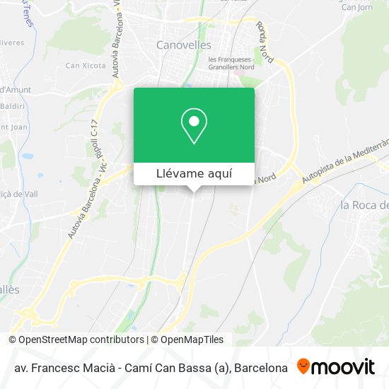 Mapa av. Francesc Macià - Camí Can Bassa