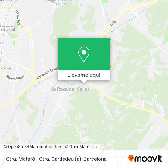 Mapa Ctra. Mataró - Ctra. Cardedeu
