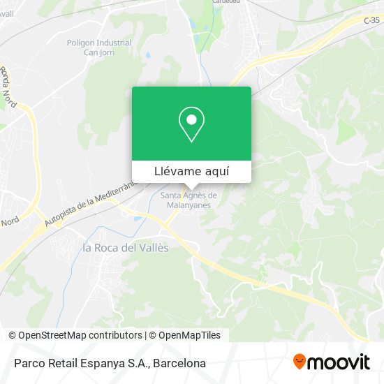 Mapa Parco Retail Espanya S.A.