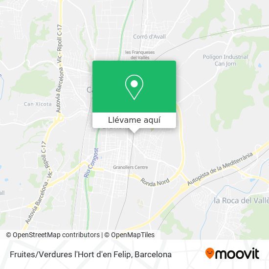 Mapa Fruites / Verdures l'Hort d'en Felip