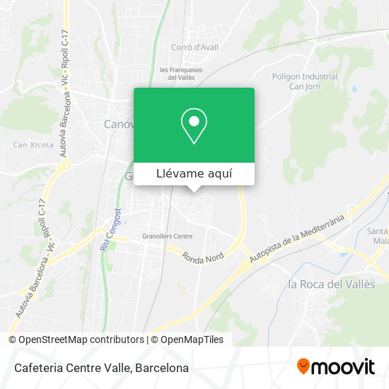 Mapa Cafeteria Centre Valle