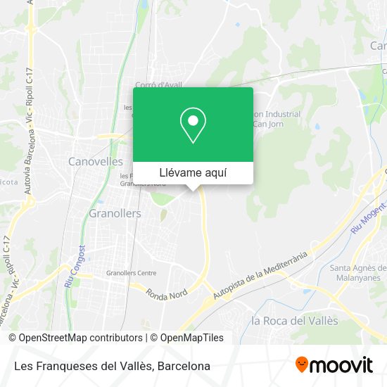Mapa Les Franqueses del Vallès