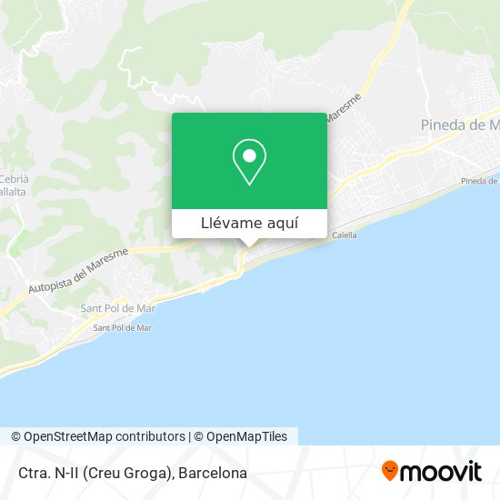 Mapa Ctra. N-II (Creu Groga)