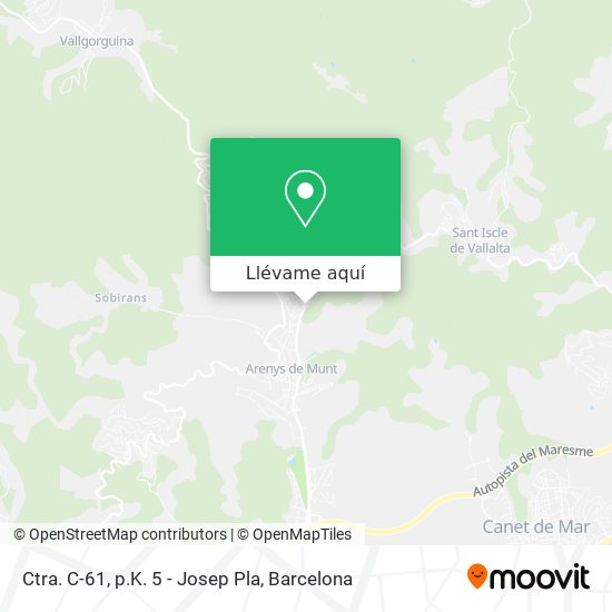 Mapa Ctra. C-61, p.K. 5 - Josep Pla
