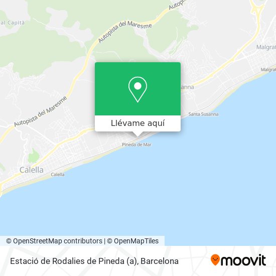 Mapa Estació de Rodalies de Pineda