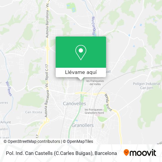 Mapa Pol. Ind. Can Castells (C.Carles Buïgas)