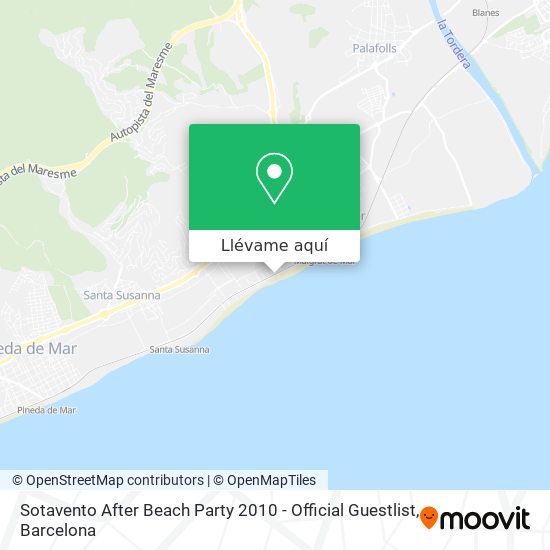 Mapa Sotavento After Beach Party 2010 - Official Guestlist