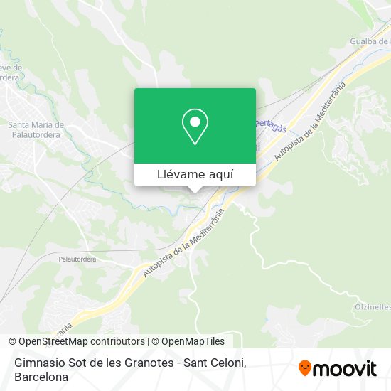 Mapa Gimnasio Sot de les Granotes - Sant Celoni