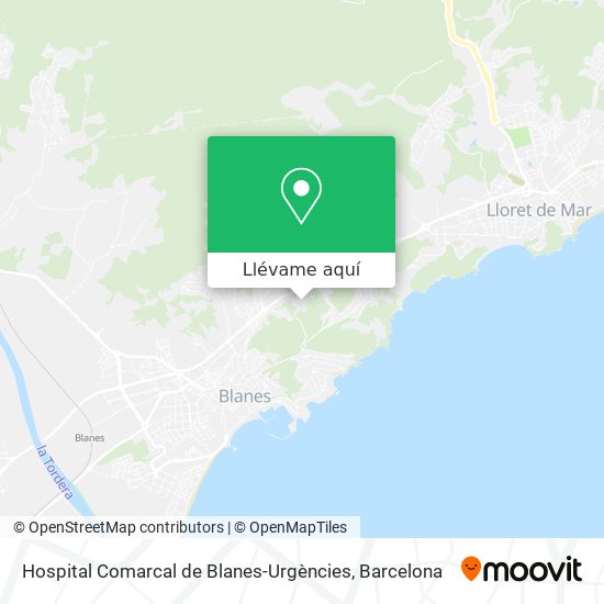 Mapa Hospital Comarcal de Blanes-Urgències