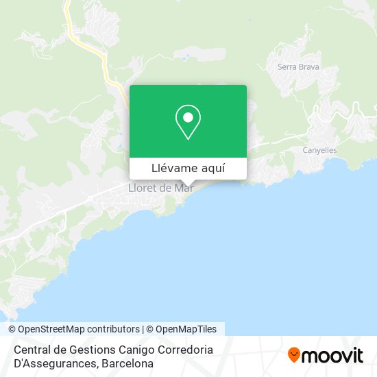 Mapa Central de Gestions Canigo Corredoria D'Assegurances