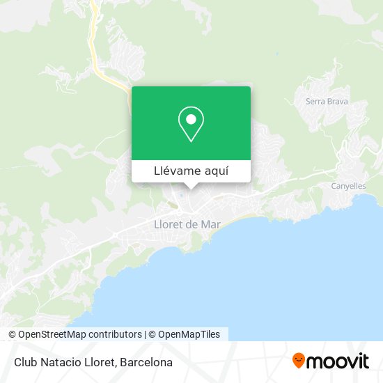 Mapa Club Natacio Lloret