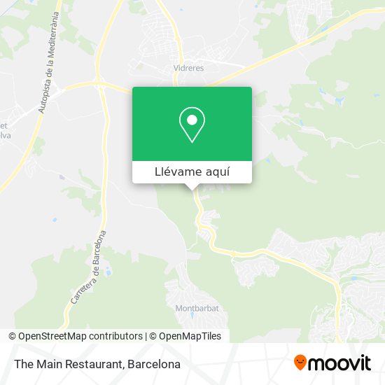Mapa The Main Restaurant