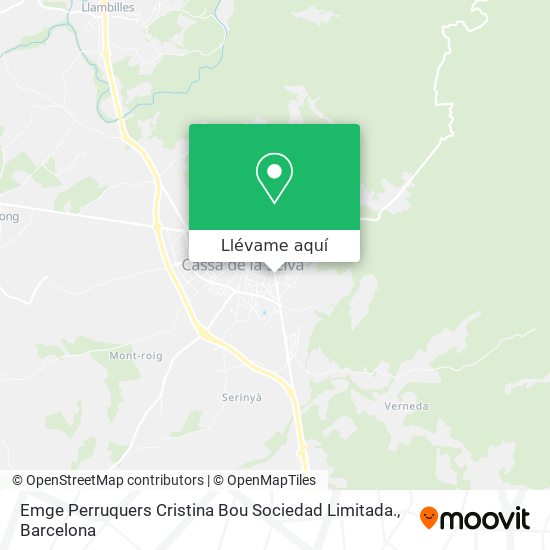 Mapa Emge Perruquers Cristina Bou Sociedad Limitada.