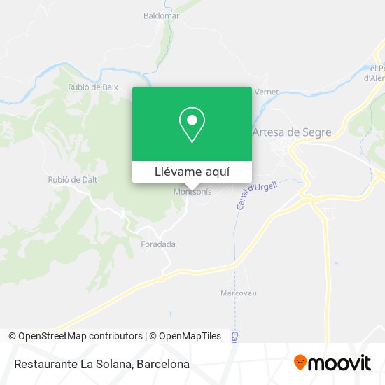 Mapa Restaurante La Solana