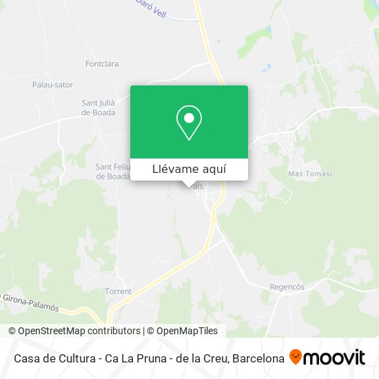 Mapa Casa de Cultura - Ca La Pruna - de la Creu