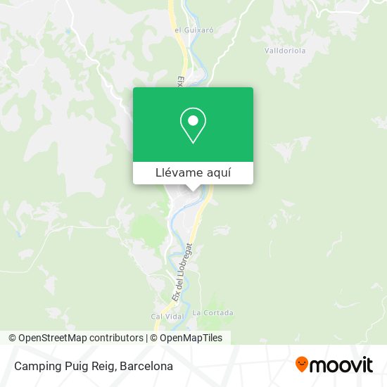 Mapa Camping Puig Reig