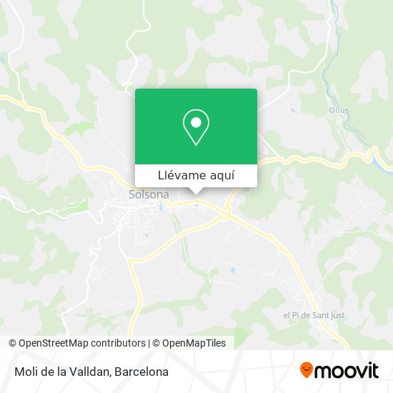 Mapa Moli de la Valldan
