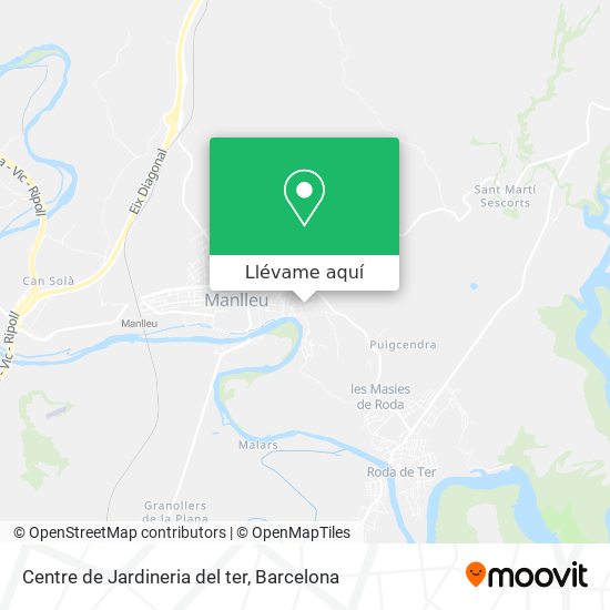 Mapa Centre de Jardineria del ter