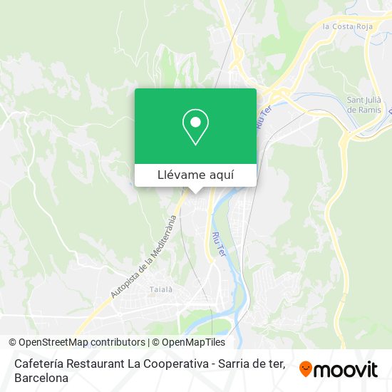 Mapa Cafetería Restaurant La Cooperativa - Sarria de ter