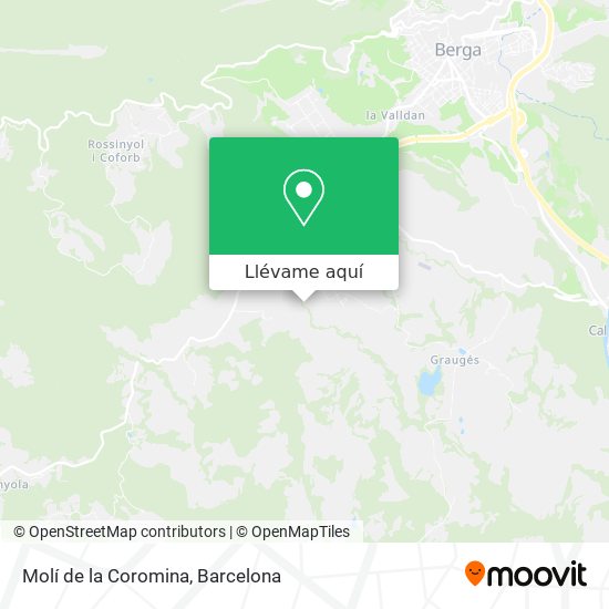 Mapa Molí de la Coromina