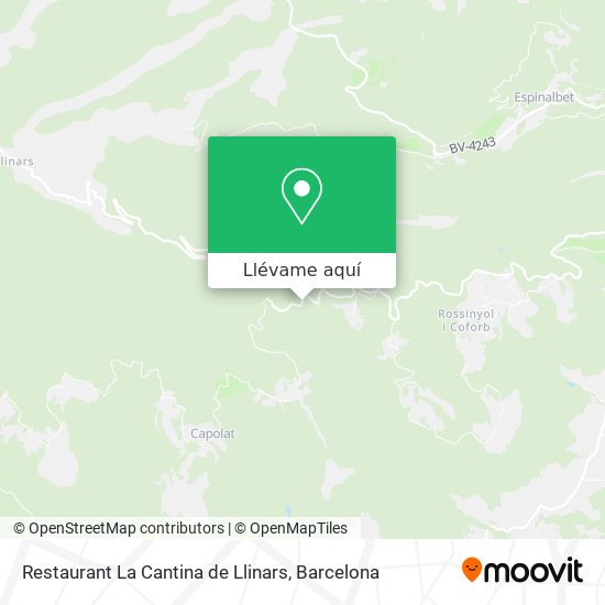 Mapa Restaurant La Cantina de Llinars