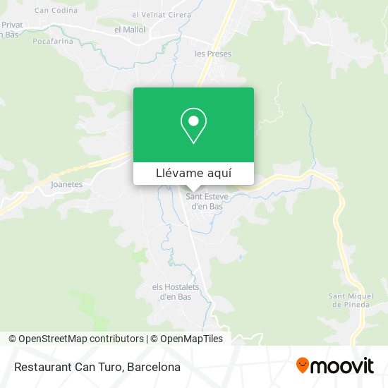 Mapa Restaurant Can Turo