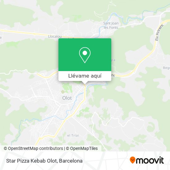 Mapa Star Pizza Kebab Olot
