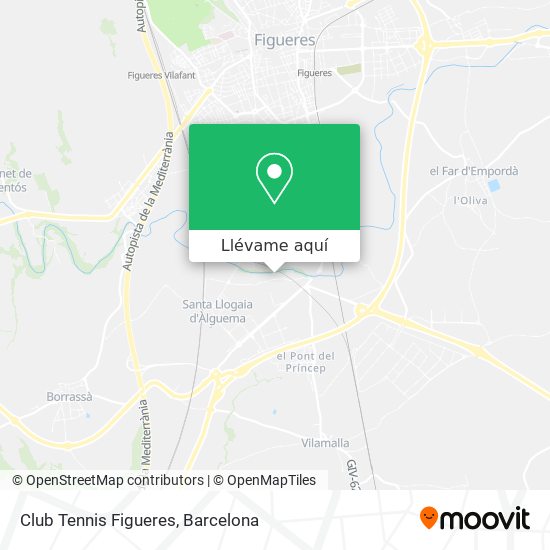 Mapa Club Tennis Figueres