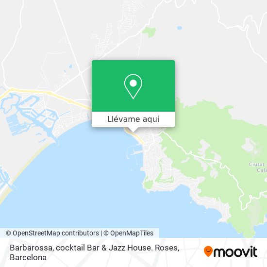 Mapa Barbarossa, cocktail Bar & Jazz House. Roses