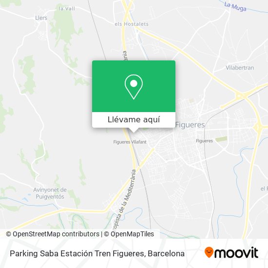 Mapa Parking Saba Estación Tren Figueres
