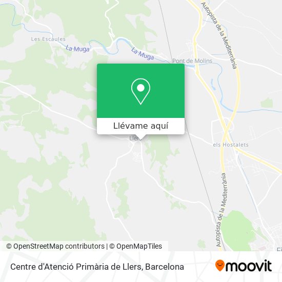 Mapa Centre d'Atenció Primària de Llers