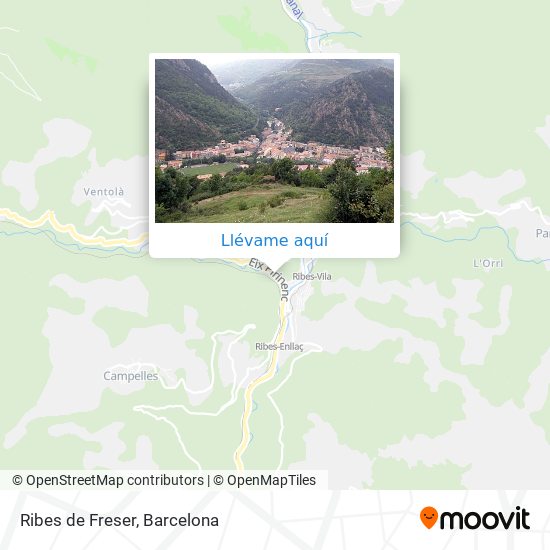Mapa Ribes de Freser