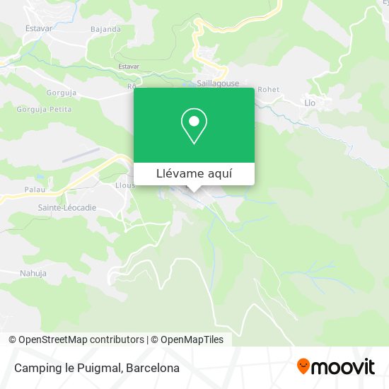 Mapa Camping le Puigmal