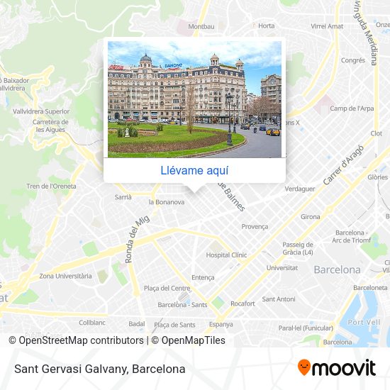 Mapa Sant Gervasi Galvany