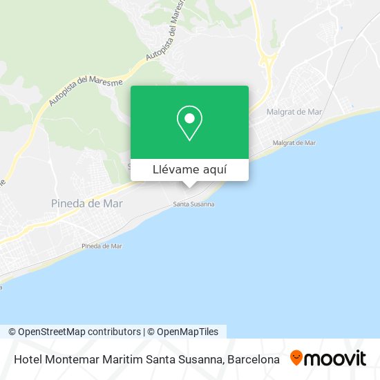 Mapa Hotel Montemar Maritim Santa Susanna
