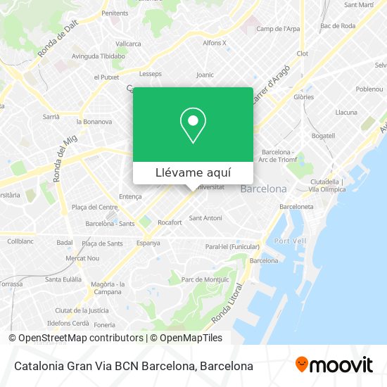 Mapa Catalonia Gran Via BCN Barcelona