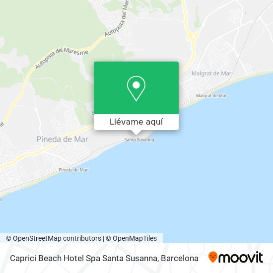 Mapa Caprici Beach Hotel Spa Santa Susanna