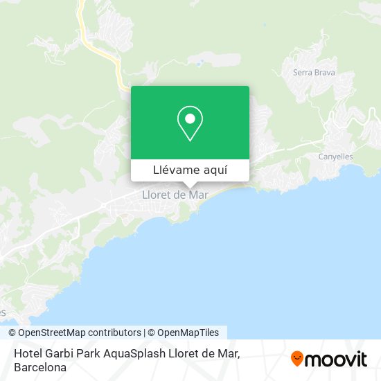 Mapa Hotel Garbi Park AquaSplash Lloret de Mar