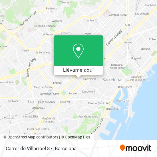 Mapa Carrer de Villarroel 87