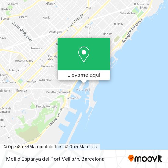 Mapa Moll d'Espanya del Port Vell s / n