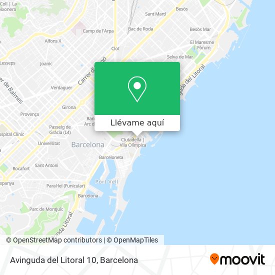 Mapa Avinguda del Litoral 10