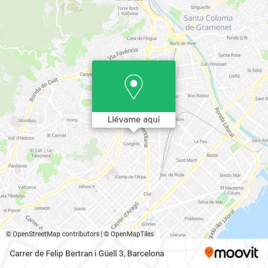Mapa Carrer de Felip Bertran i Güell 3