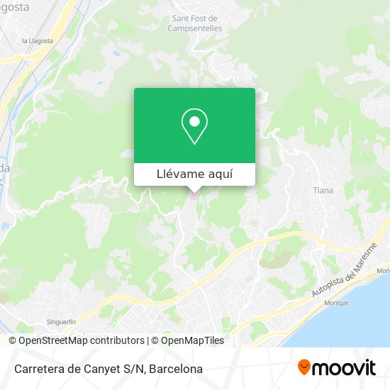 Mapa Carretera de Canyet S/N