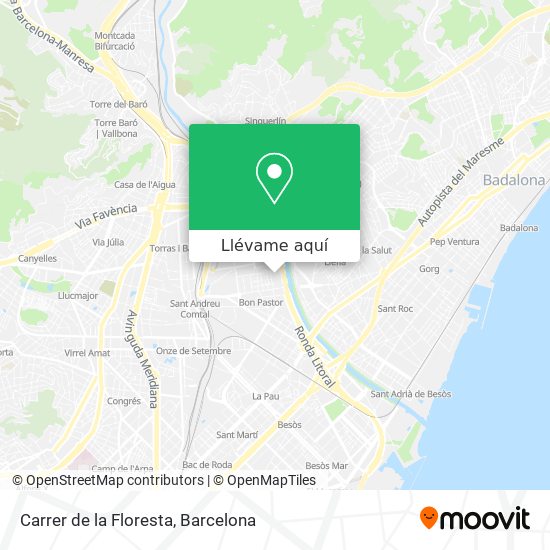 Mapa Carrer de la Floresta