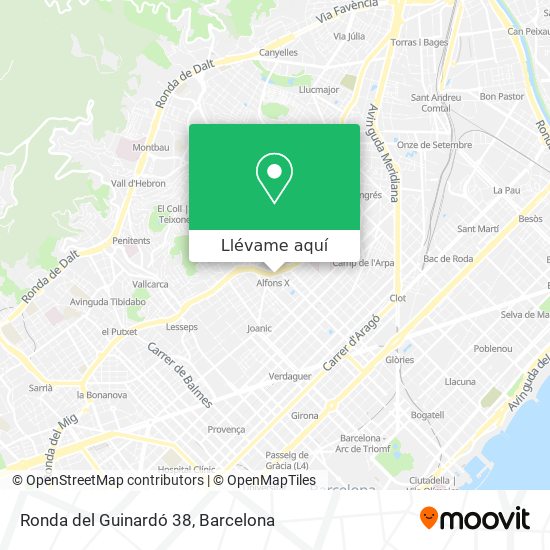 Mapa Ronda del Guinardó 38