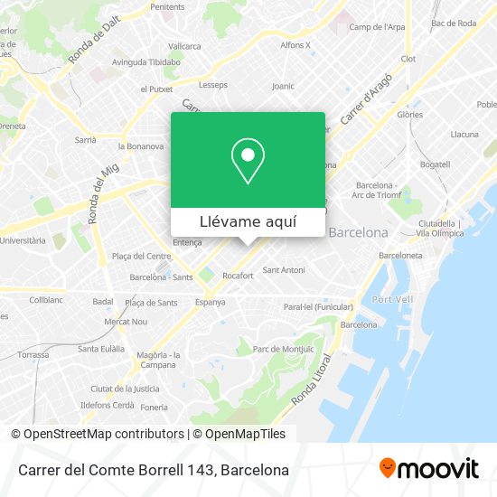 Mapa Carrer del Comte Borrell 143