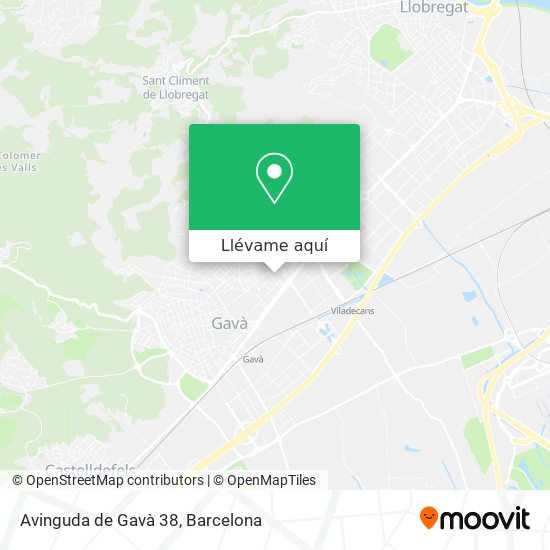 Mapa Avinguda de Gavà 38