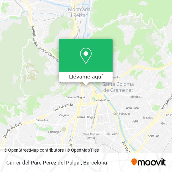 Mapa Carrer del Pare Pérez del Pulgar