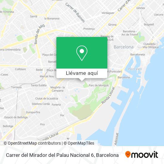 Mapa Carrer del Mirador del Palau Nacional 6