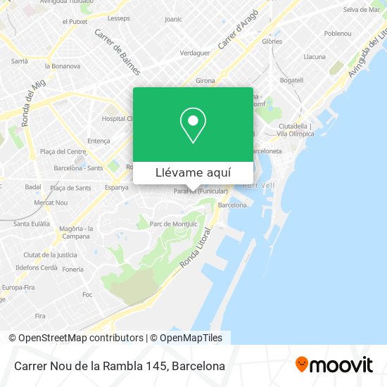 Mapa Carrer Nou de la Rambla 145